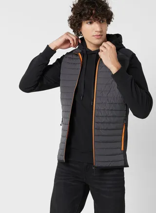 Zip Through Quilted Gilet 