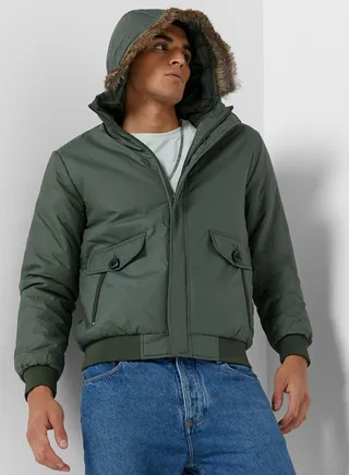 Faux Fur Hooded Jacket