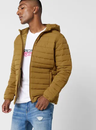 Zip Through Puffer Jacket 