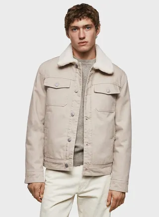 Shearling Denim Jacket