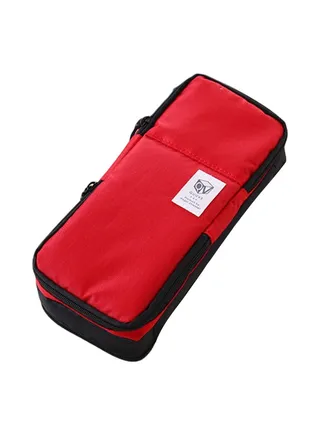 Multifunction Large Capacity Pencil Case Red 