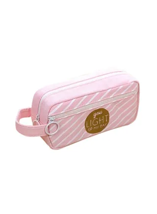 Canvas Cute Pencil Case Pink 