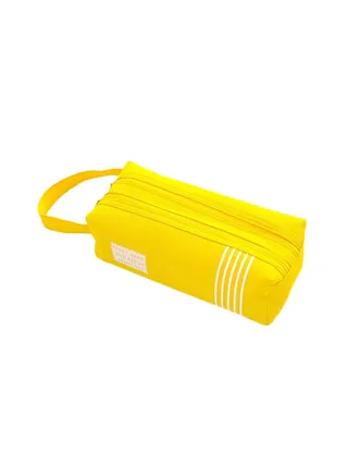 Double Zipper Large Pencil Case Yellow 