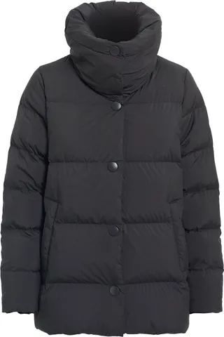Quilted shell down jacket