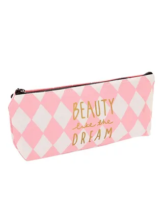 Striped Pencil Case Pink 