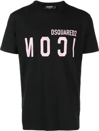 mirrored-logo print T-shirt