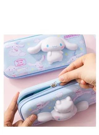 Kuromi My Melody Pencil Case For Girls School Supplies Cute Anime Cosmetic Bag Pouch Stationary Pencil Box For Kids Teens College Students (Cinnamoroll) 