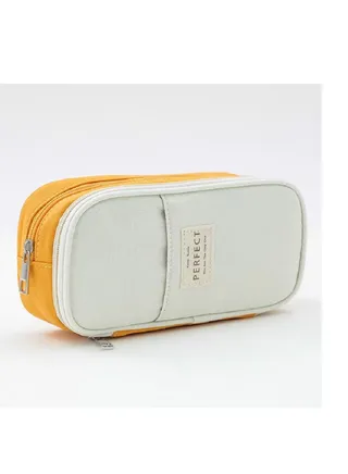 Macaron composite cloth pen bag with large capacity 