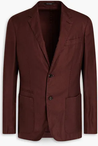 Slim-fit cashmere and silk-blend blazer