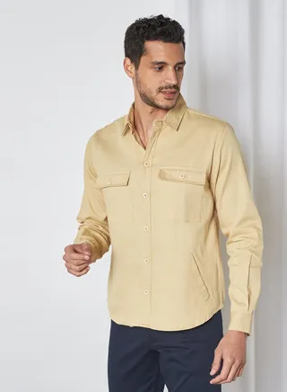 Basic Shacket beige 