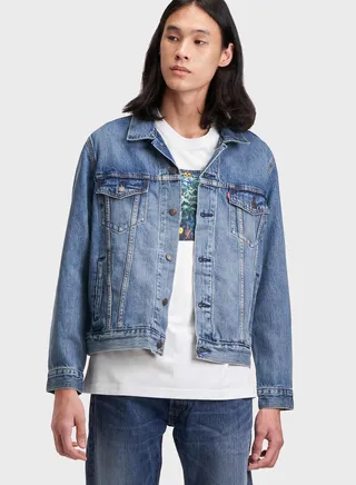 Mid Wash Regular Fit Denim Jacket 