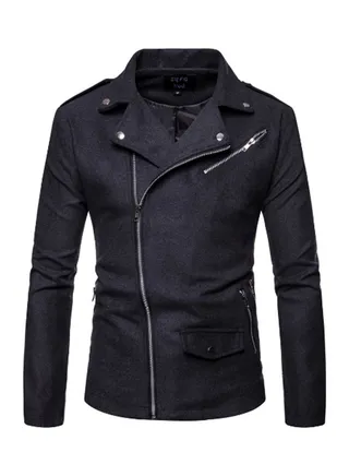 Solid Cotton Coat Blue 