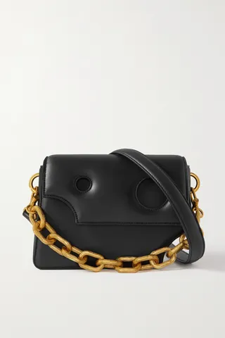 Off-White - Burrow 24 Cutout Leather Shoulder Bag - Black
