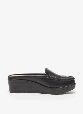 Women Quilted Slip-On Mules With Wedge Heels 