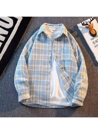 Men's Loose Casual Small Fragrance Shirt Jacket 