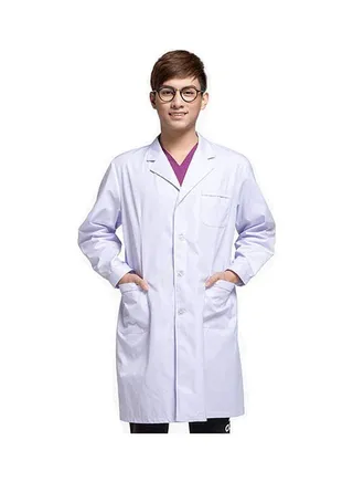 Lab Coat Women And Men White Long Sleeve Uniform Lab Coats White 