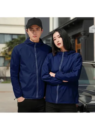 Waterproof Summer UV Sunshine Coat Dark Blue 