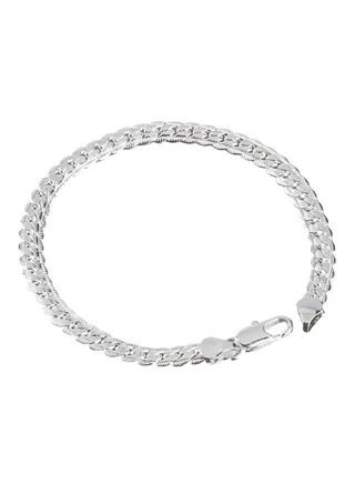 Silver Plated Curb Bracelet 