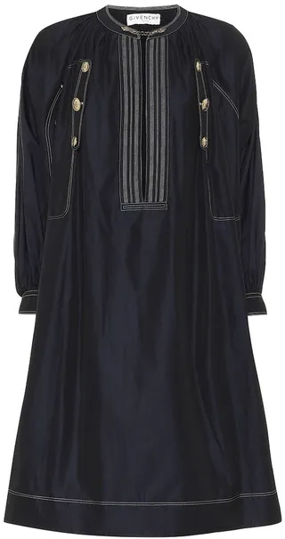 Cotton poplin midi dress