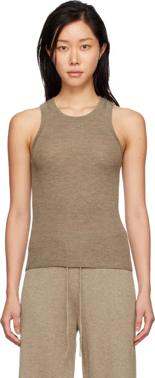 LISA YANG Tan Addison Tank Top