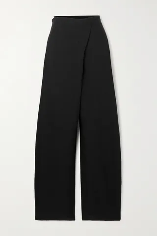 Cortana - Arce Linen-blend Straight-leg Pants - Black