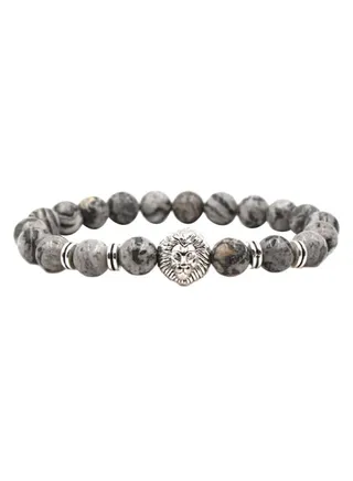 Lion Charm Beaded Bracelet 