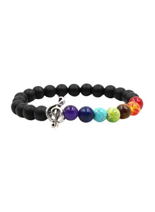 Music Note Design Beaded Bracelet 
