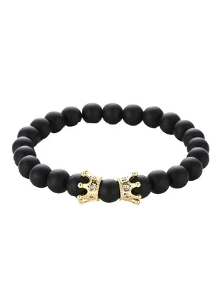 Crown Design Bead Bracelet 