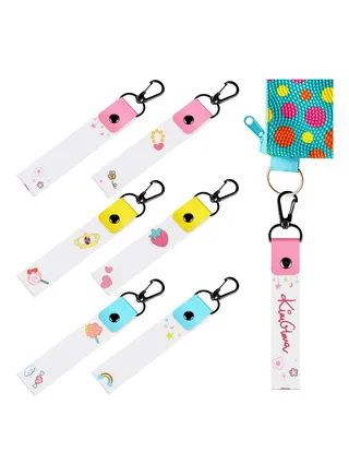 Personalized Name Tag Hook, 6 Pieces Kids ID Backpack Daycare Water Bottle (Cute Style) 