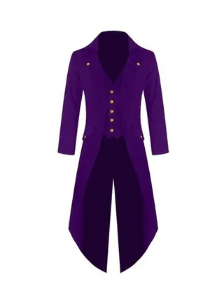 Retro Button Tailcoat Purple 