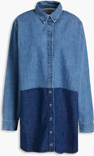 Le Artiste two-tone denim shirt
