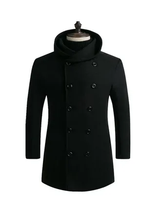 Hooded Trench Coat Black 