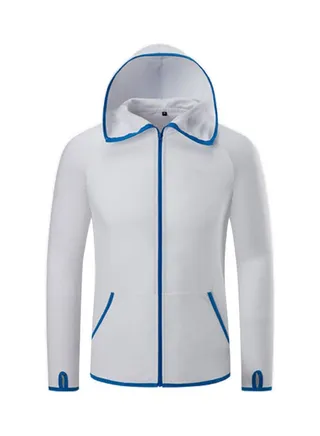 Hydrophobic Long Sleeves Hooded Coat White 