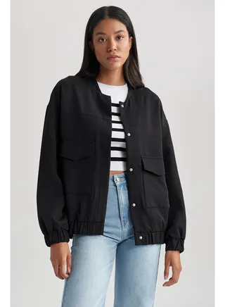Woman Bomber Hooded Coat 