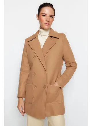 Camel Cachet Coat TWOAW24KB00050 