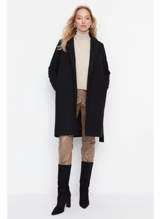 Coat - Black - Maxi 