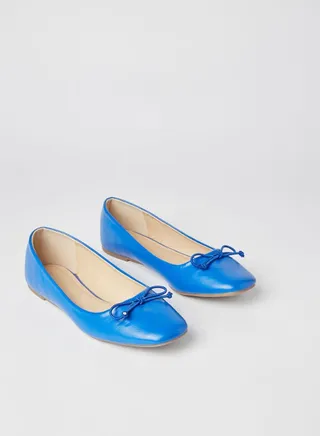 Stylish Comfortable Slip-On Flat Ballerina Blue 
