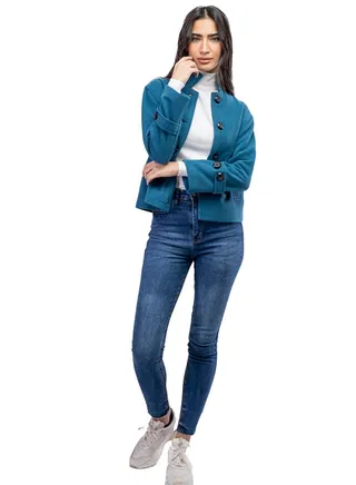 Button Front Short Coat 