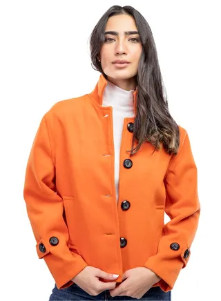Button Front Short Coat 
