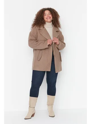 Double Padded Plus Size Coat 