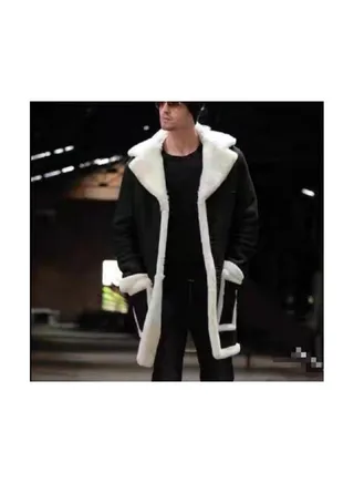 Squality Winter Hooded Thick Coat Men Black 