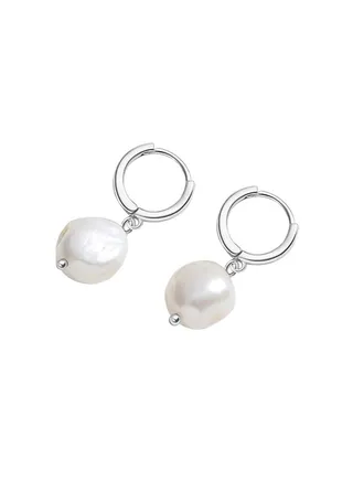 925 Sterling Silver Pearl Pendant Earrings for Allergy Prevention 