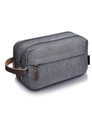 Toiletry Bag, Toiletry Waterproof Hanging Bag, Oxford ClothTravel Organizer Cosmetic Bag, Necessaries Case Wash Toiletry Bag, Lightweight Travel Shaving, for Men and Women (Gray) 