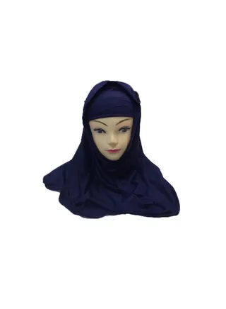 Classic Design Hijab Navy Blue 