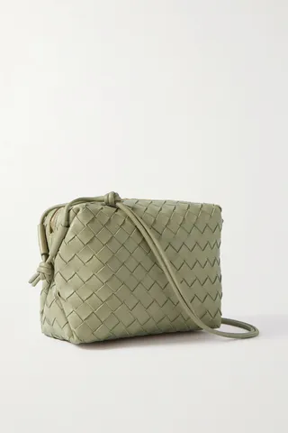 Bottega Veneta - Loop Mini Intrecciato Leather Shoulder Bag - Green
