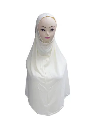 Solid Pattern Hijab White 