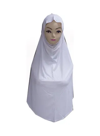 Solid Pattern Hijab White 