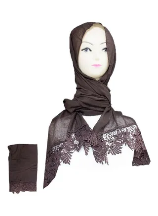 Classic Design Hijab Brown 