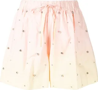 Crystal-Embellished Cotton Shorts