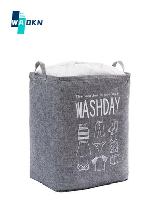 Large Capacity 75L Laundry Bag, Extra Large 43x33x52 cm Machine Washable Travel Dirty Clothes Storage Bag, Foldable Drawstring Storage Basket (Grey) 